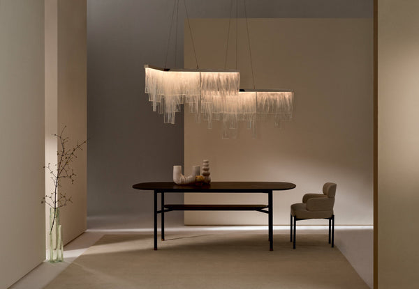Light with organic shape and materials