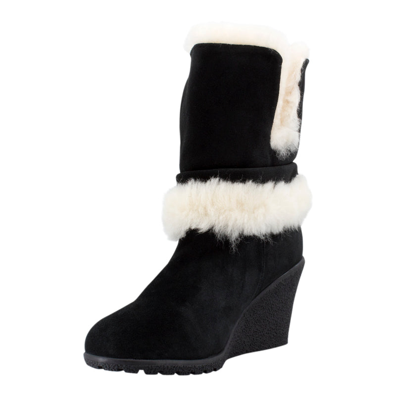 ugg black wedge boots