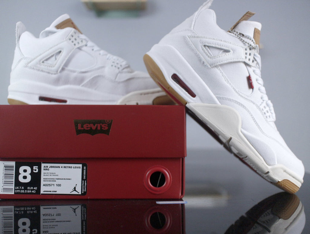 jordan retro 4 levis blancas