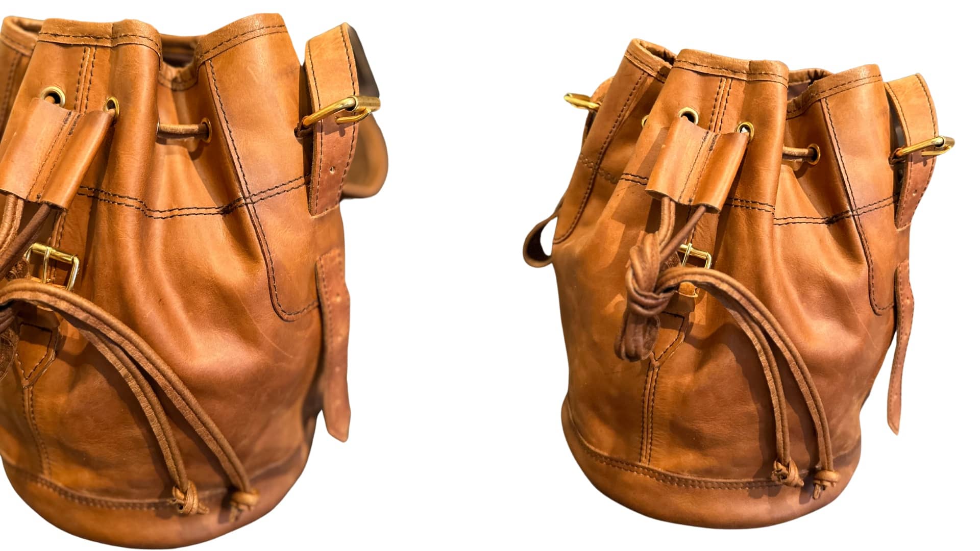 Cartridge duffel leather bag
