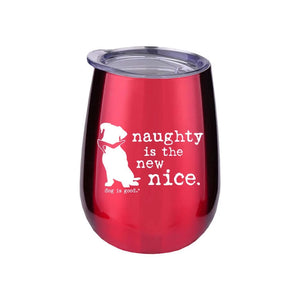 10 oz Tumbler Cup with Lid Naughty is the New Nice. - Thunderpaws Inc