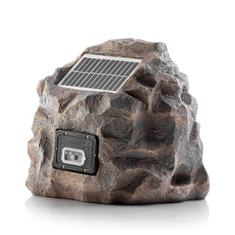 Alpine Corporation 11" Polyresin Solar Bluetooth Enabled Rock Speaker Gray