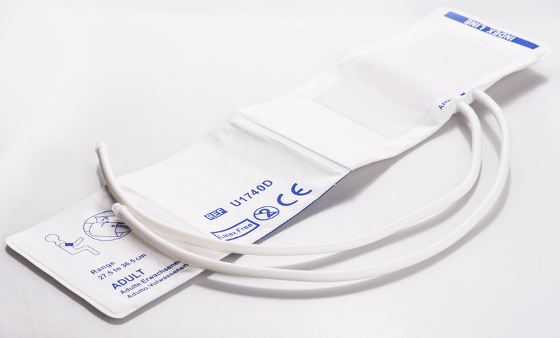 Disposable NIBP Cuff - Double Tube Adult 27.5-36.5cm box of 5