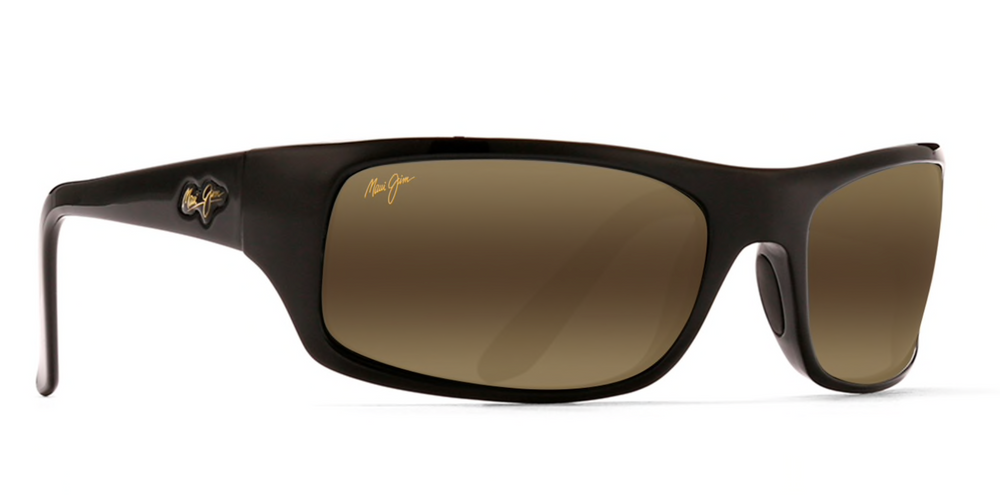 Maui Jim Peahi 202 Sunglasses Gloss Black with Neutral Grey Lenses