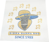 Sigma Gamma Rho Floating Poodles Heat Transfer [Gold - 9"W x 9.5"T]
