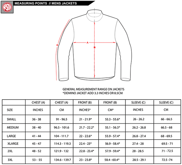 Mens Sweatshirt Size Chart