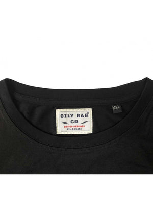 Ropa de trapo aceitoso Label negro T'Shirt original - Salt Flats Clothing