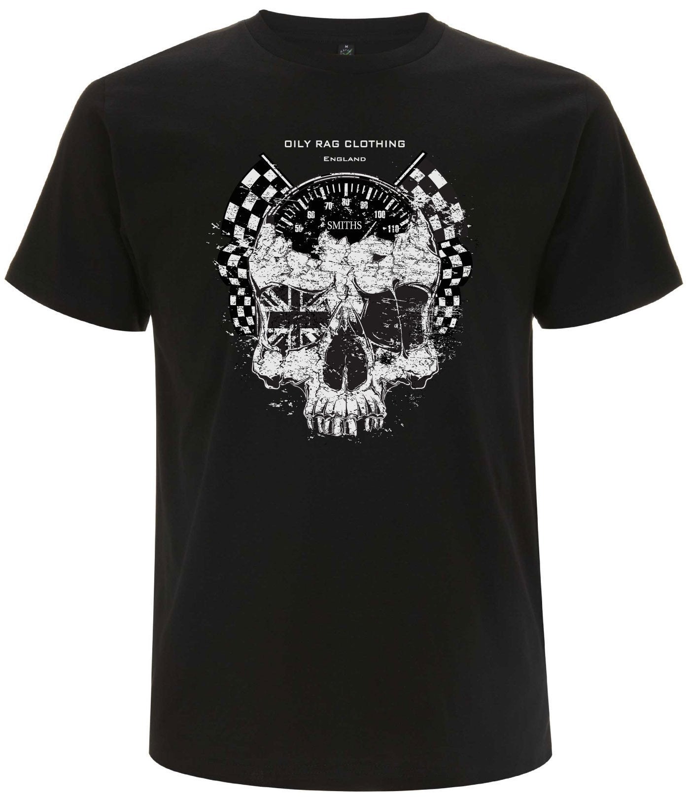 Oily Rag Clothing Ton Up Skull retro motorcycle T'shirt - Salt Flats  Clothing