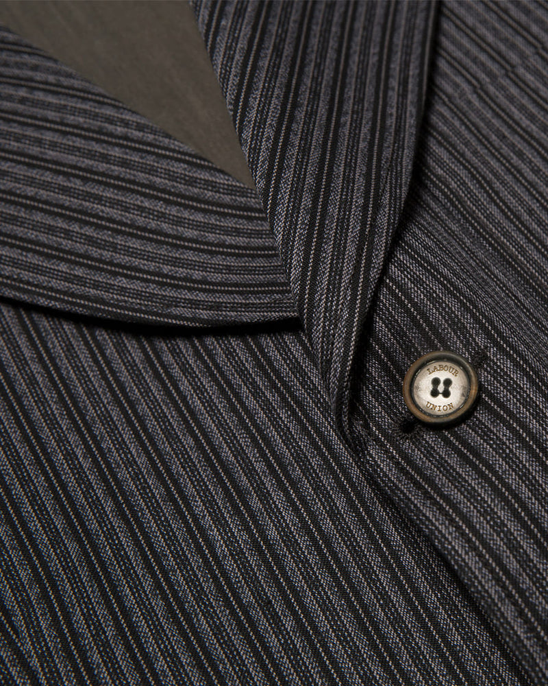 Twist Twill Peaked Lapel Suit Jacket Black – Labour Union Clothing ...