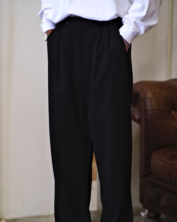 Double Pleated Single Buckle Trousers – Labour Union Clothing-Since 1986