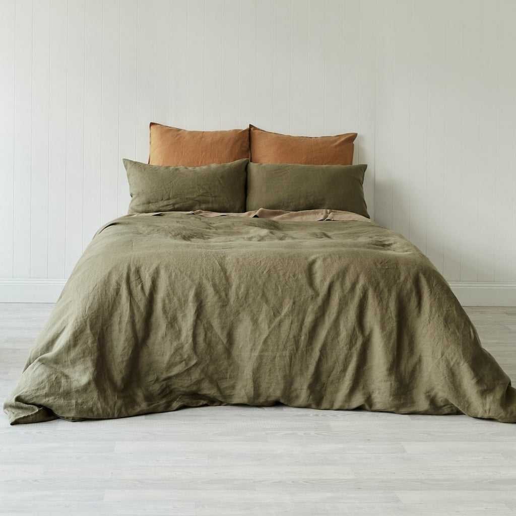 khaki green quilt cover