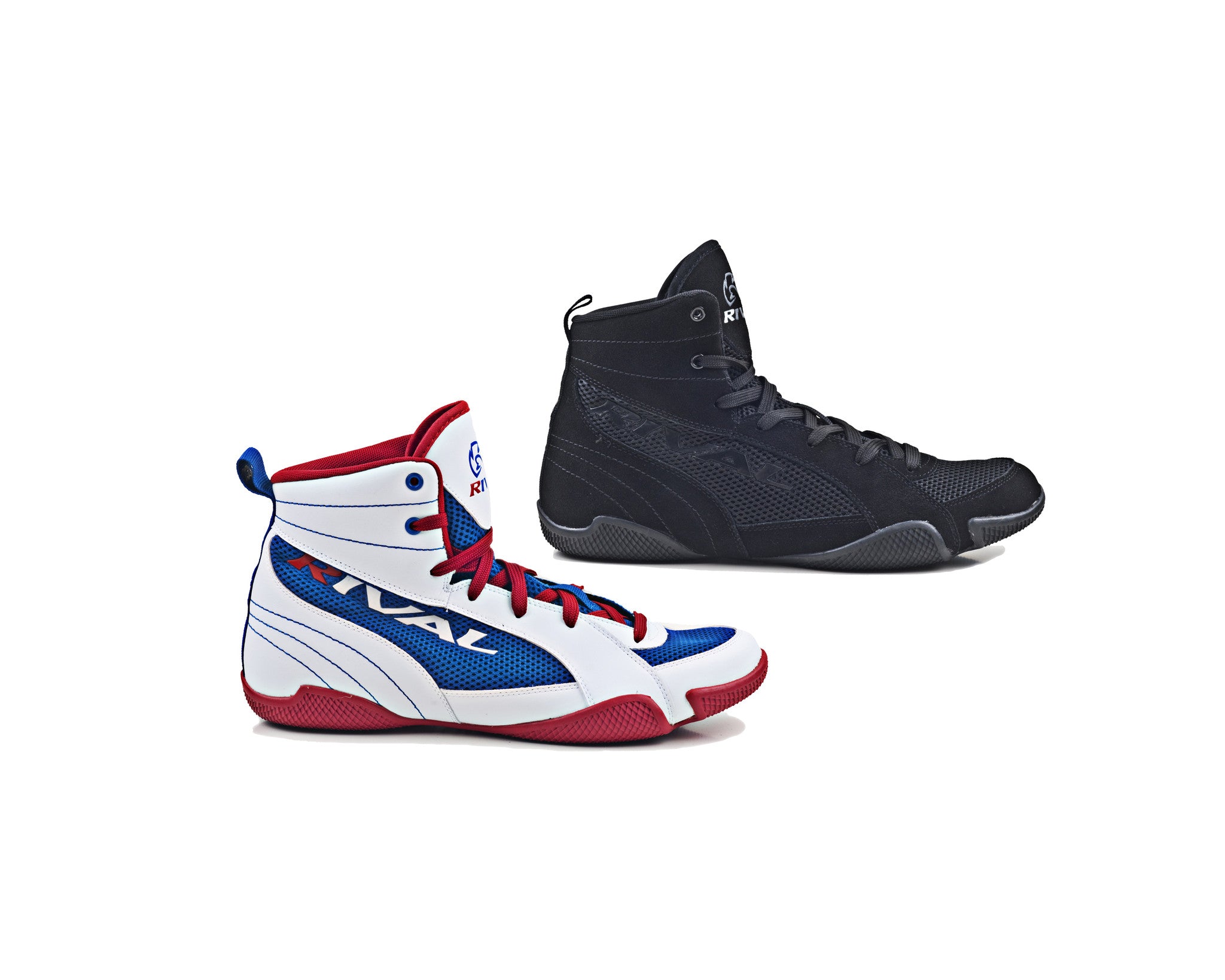 red white and blue boxing shoes
