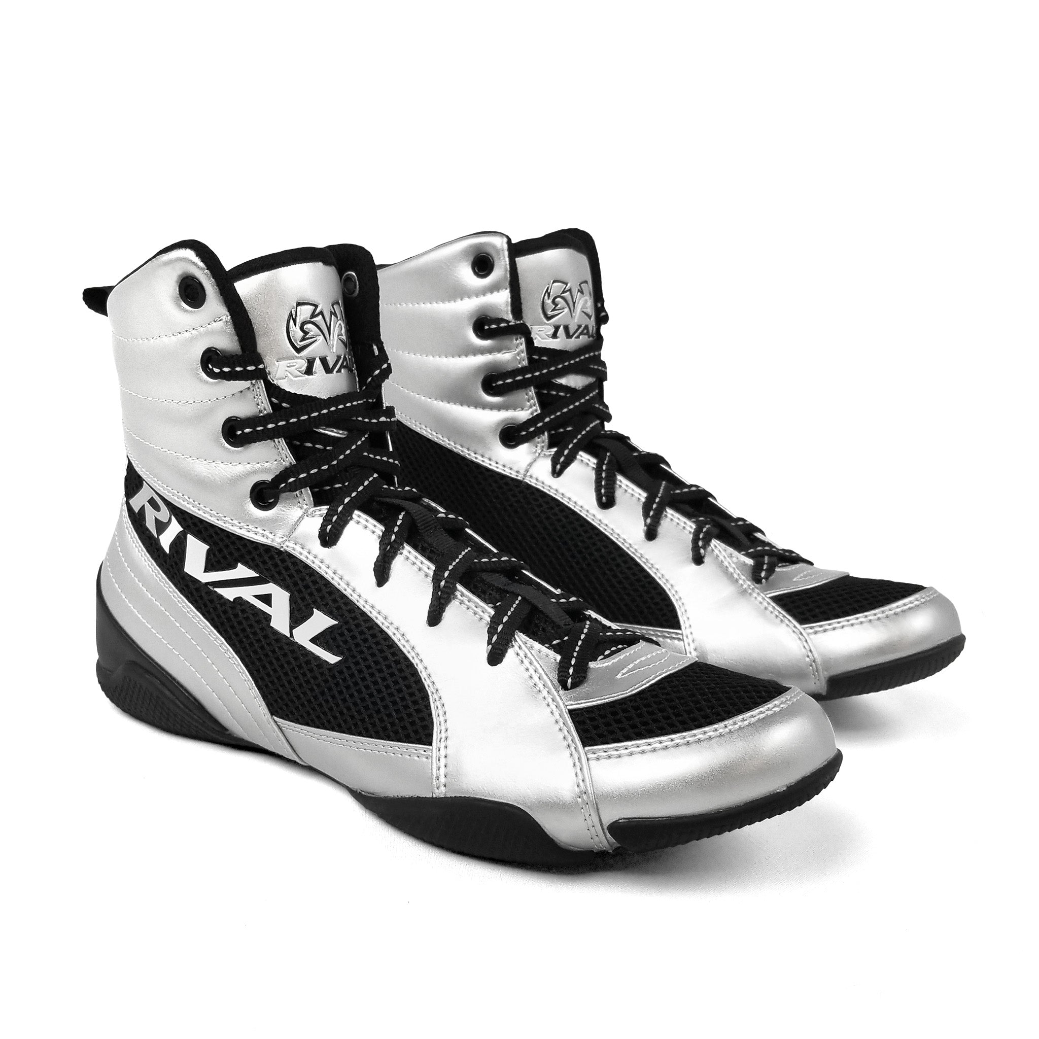 silver boxing boots