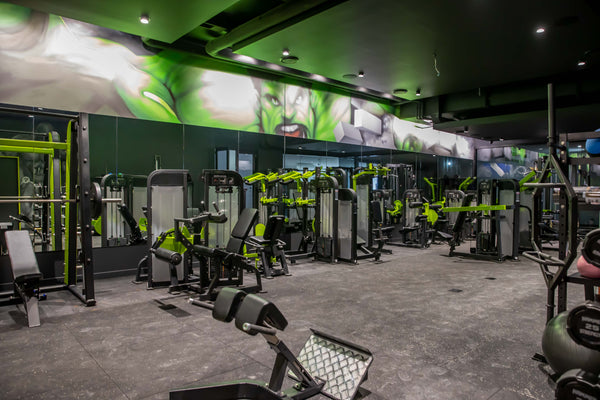 Custom Green and Black Gym Fitout | Premier Fitness Supply