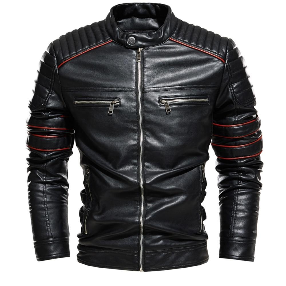 Leather Jacket Motorcycle Fashion Streetwear Slim Fit Autumn and Wint ...