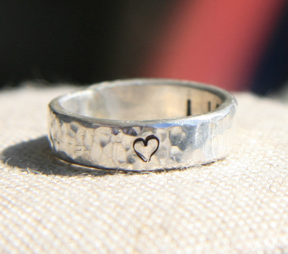 Hammered Heart Ring – Emily Jane Designs