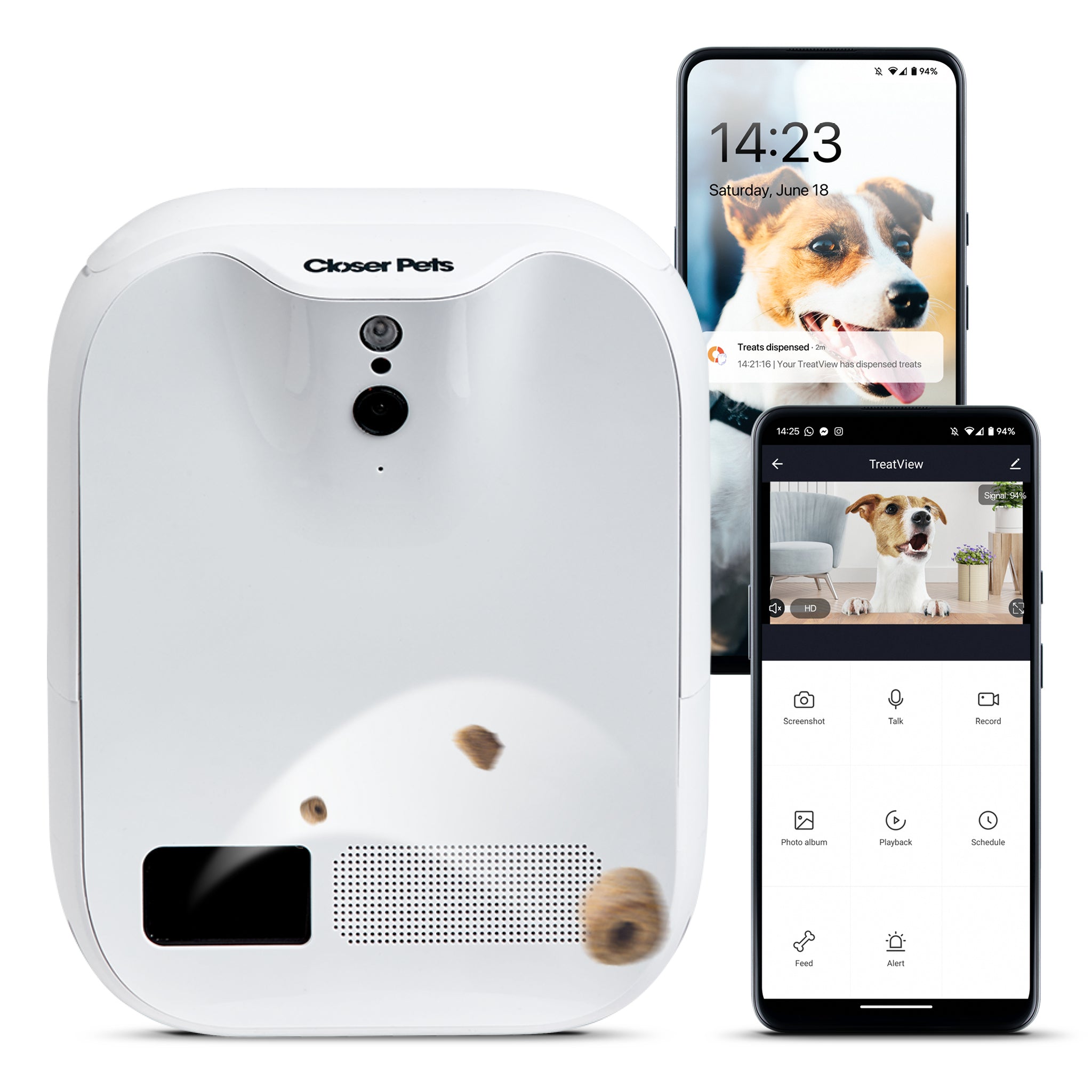 Image of Closer Pets TreatView Pet Camera with Treat Dispenser (iOS/Android Compatible)