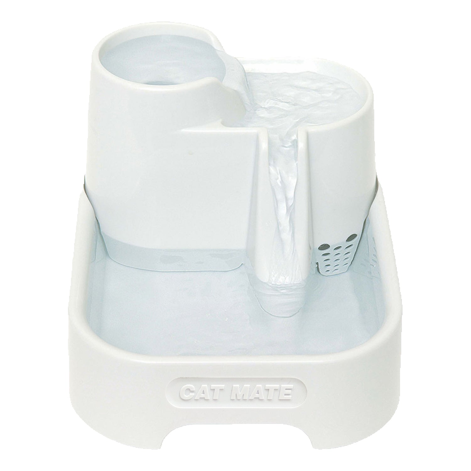 Image of Cat Mate Three-level Cat & Small Dog Pet Water Drinking Fountain (335) - White