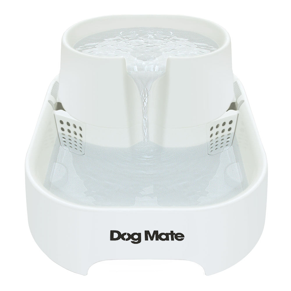 Image of Dog Mate Large Two-level Six-litre Pet Fountain – White (385) - UK