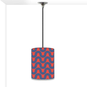 Ceiling Hanging Pendant Lamp Shade - Orange Retro Pattern Nutcase
