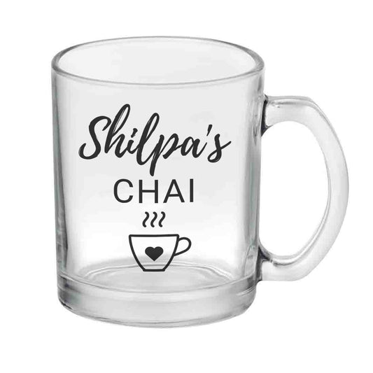 Buy Customized Glass Coffee Mugs for Tea with Add Name – Nutcase