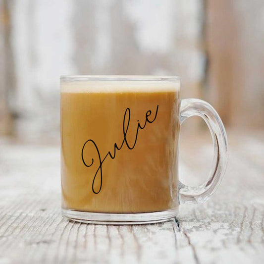 Buy Customized Glass Coffee Mugs for Tea with Add Name – Nutcase