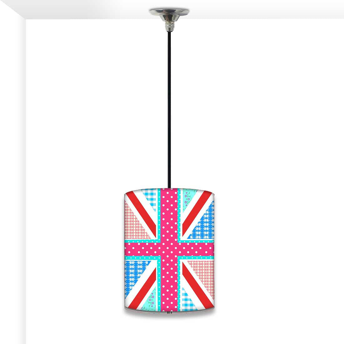 Fancy Hanging Pendant Lamp - Union Jack Pop Art Nutcase