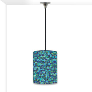 Modern Outdoor Pendant Lamp - Blue Marble Dots Nutcase
