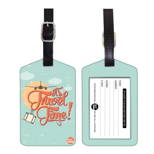 Luggage Tags Set Of 2 -  IT'S TRAVEL TIME Nutcase
