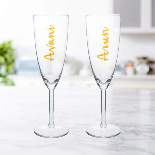 Pink Champagne Flutes (Set of 2) – Lawrence's Gift