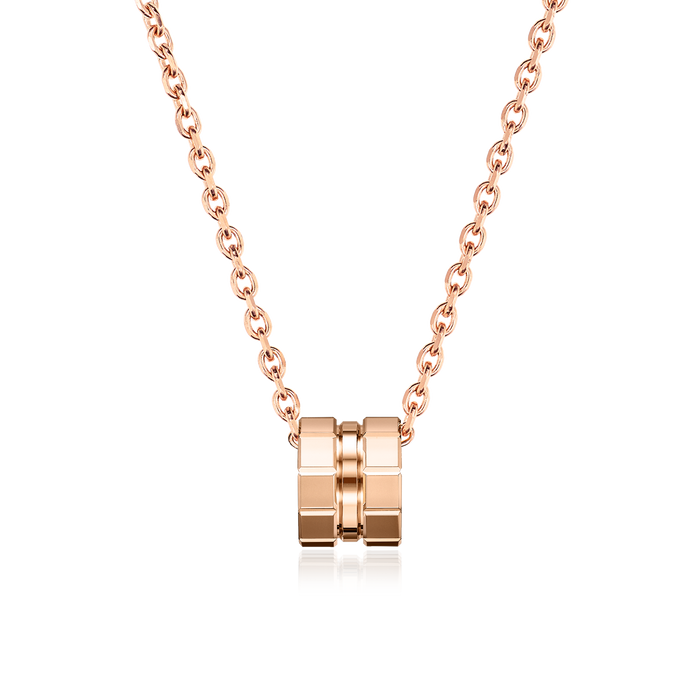 Chopard Rose Gold and Diamond Ice Cube Necklace | Harrods AE