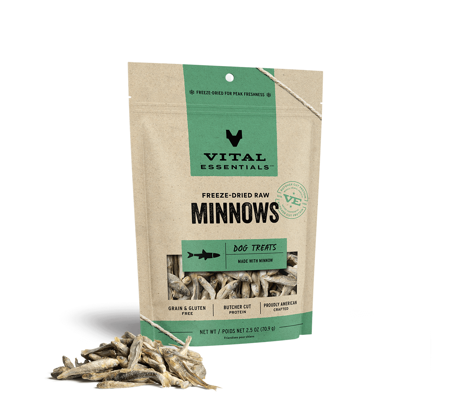 Fresh Is Best Freeze-Dried Silverside Minnows Dog & Cat Treats, 2-oz Bag