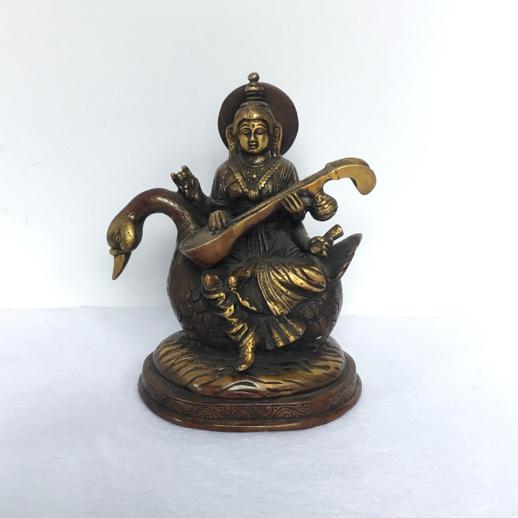 Saraswati Brass Statue