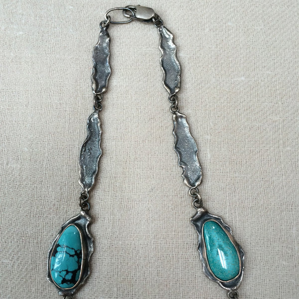 Turquoise and Amber Necklace – Phoenix Rising