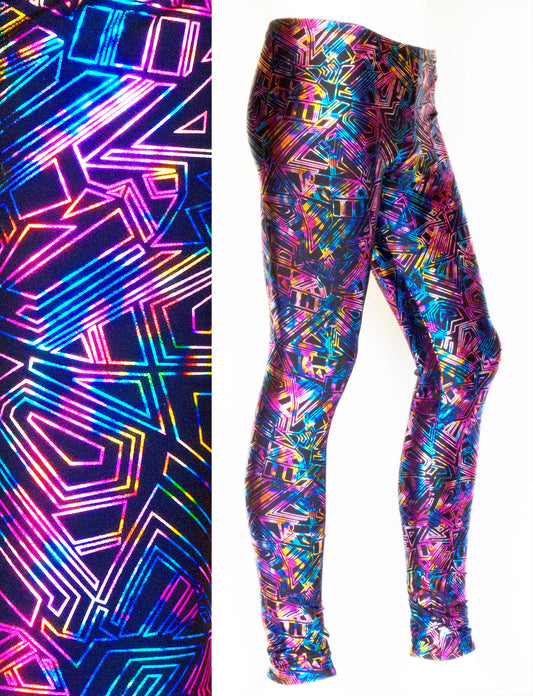 Festival Meggings for Men in Iridescent Black – Nina J