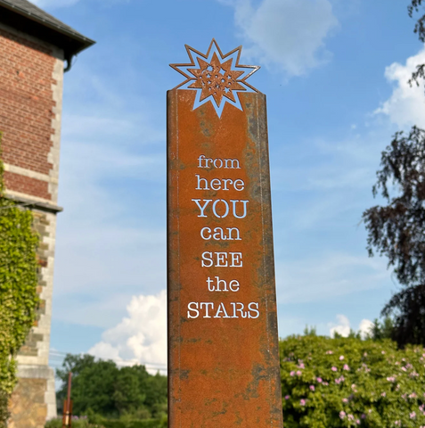 See the Stars, Garten-Stele aus Cortenstahl von CortenMeister