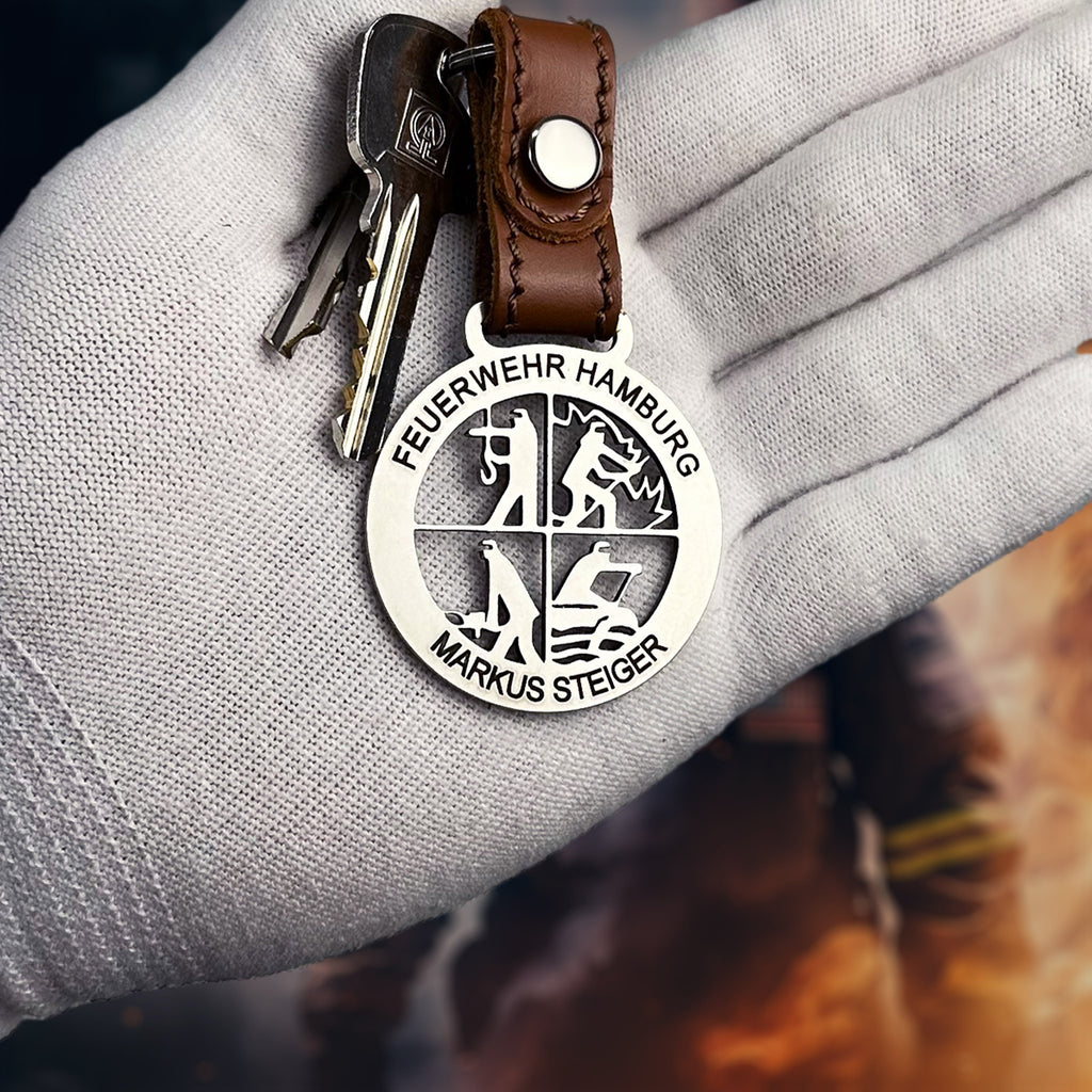Feuerwehr Signet Schlüsselanhänger von Steelmonks