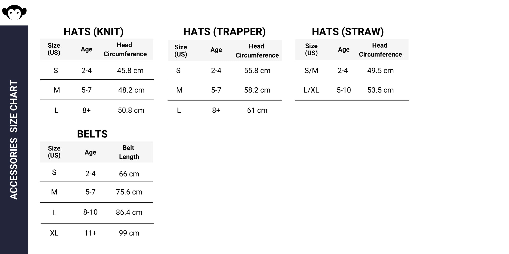 Size Chart - Kids Pants Size Chart | Full Size PNG Download | SeekPNG