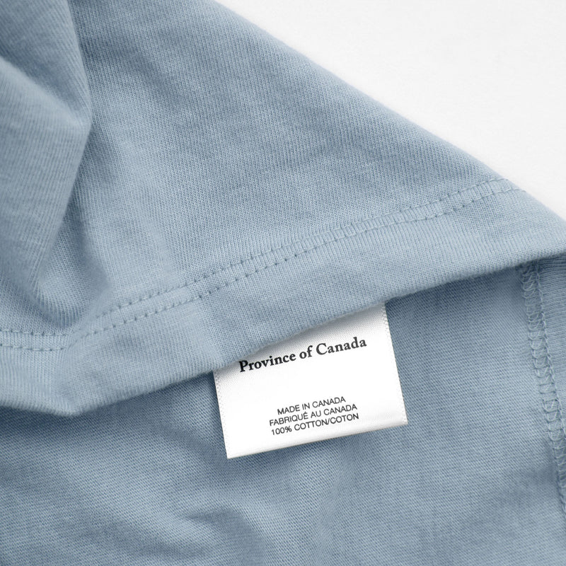 Made in Canada Monday Long Sleeve Tee Stone Blue - Unisex - Province of Canada