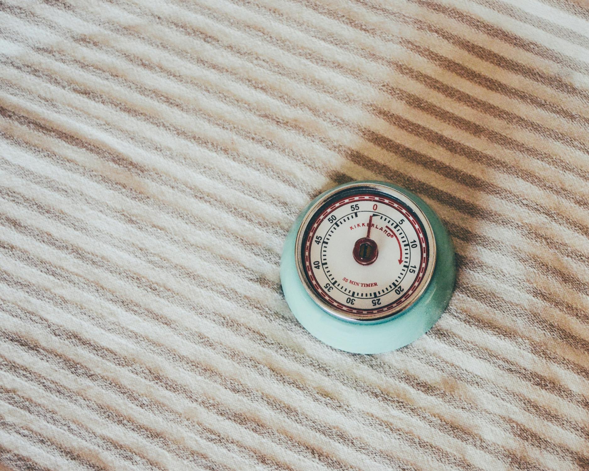 Kitchen timer for building faith habits
