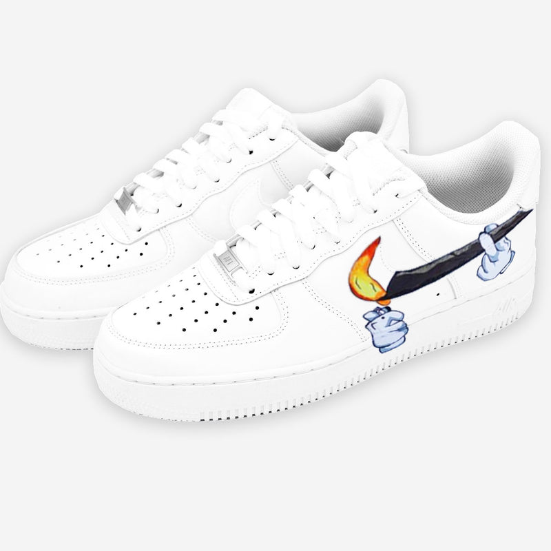 Customized Air Force 1 Blunt Swoosh 