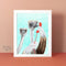 Amélie Legault - art & illustration - Ostrich Art Print, Ostrich on the Phone illustration