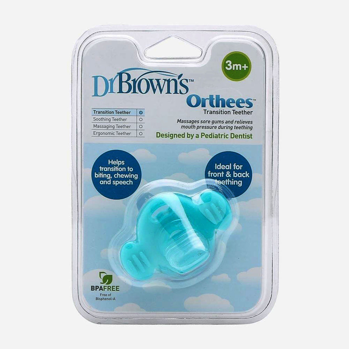 Dr. Brown's Orthees Teether (Teal)