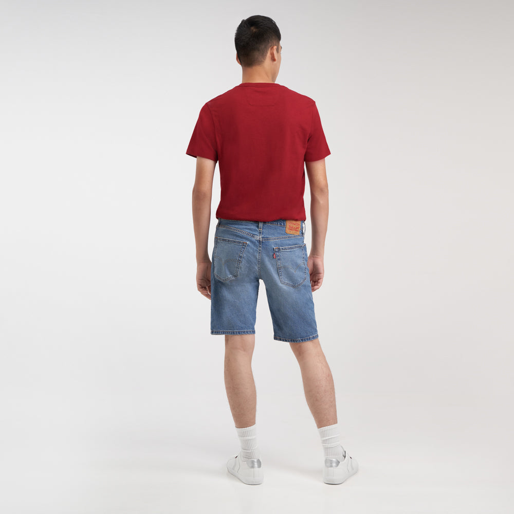 red levi shorts mens