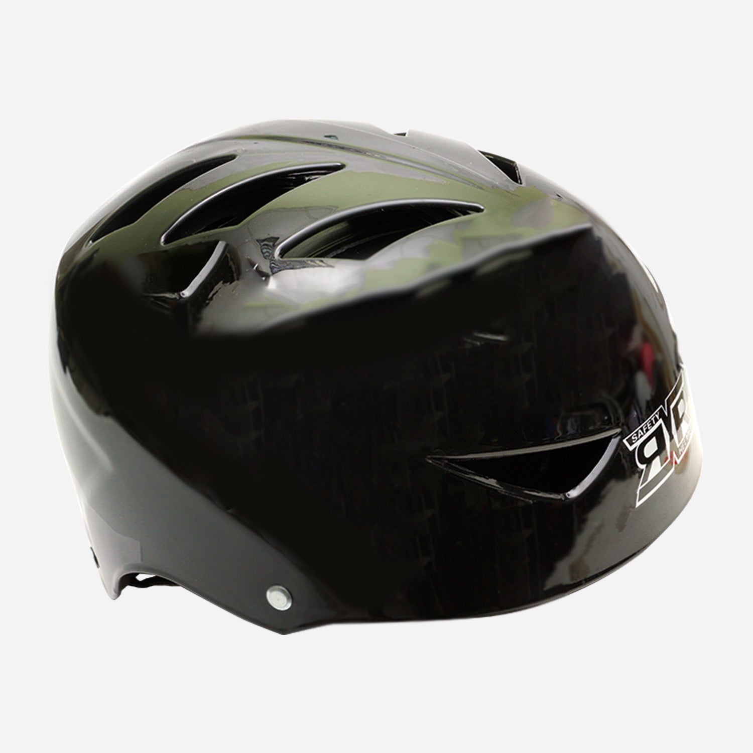 plain black bike helmet