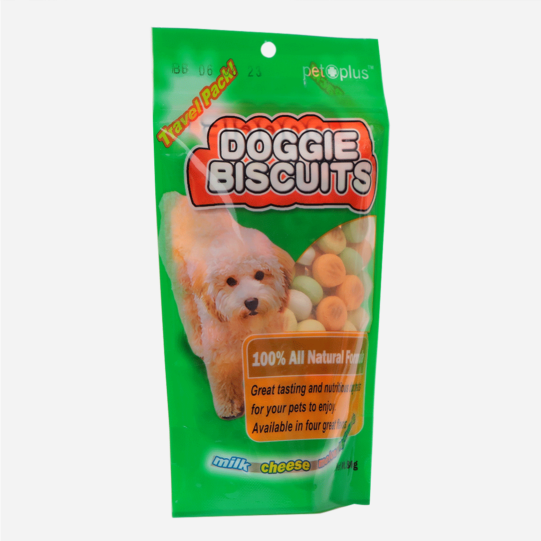 Pet Plus Doggie Biscuits Round Shape Dog Treats 80g