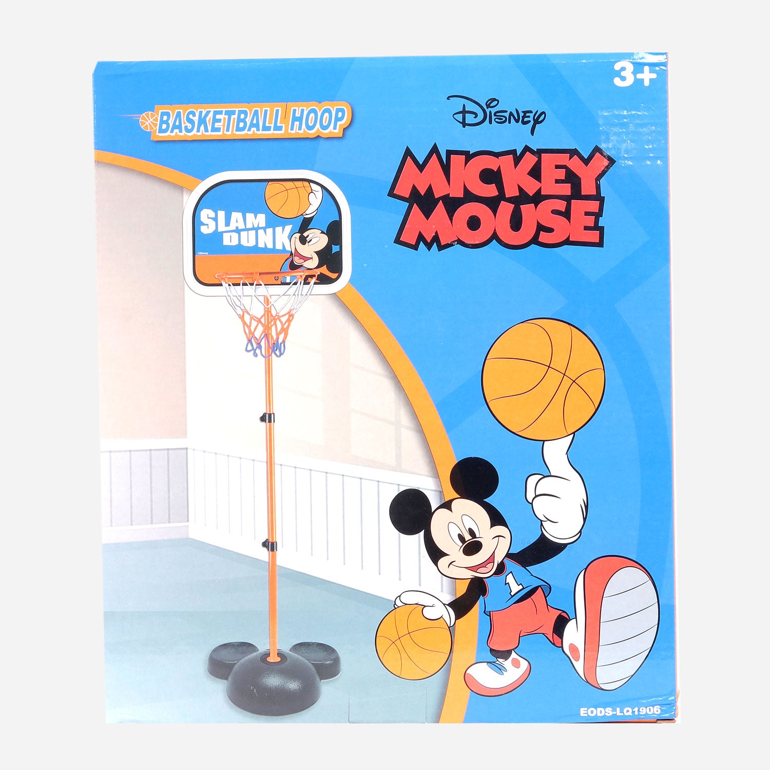 Disney Mickey Mouse Slam Dunk Basketball Stand With Net