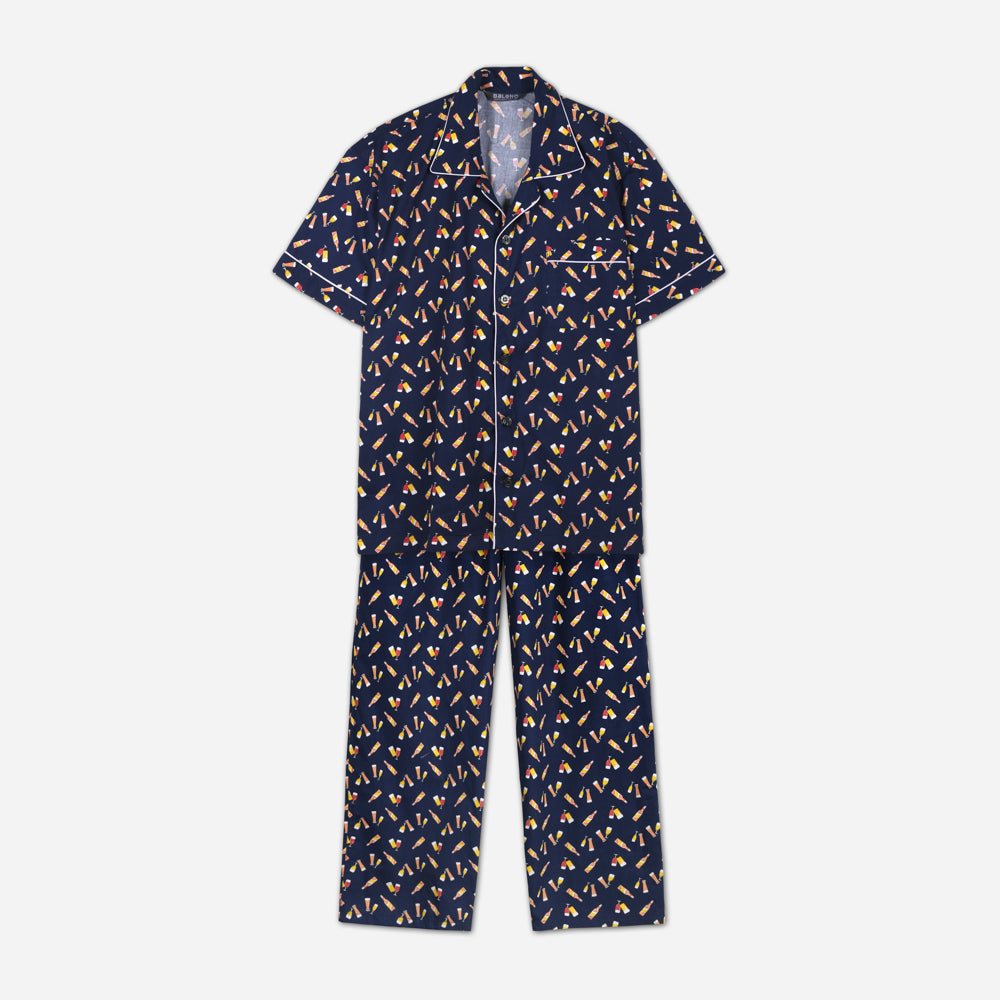 Baleno Sleepwear Pajama Set Drinks Print BL2142D