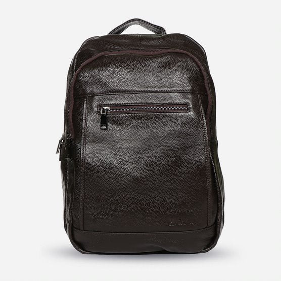 Hickok Leather Backpack Bag Brown