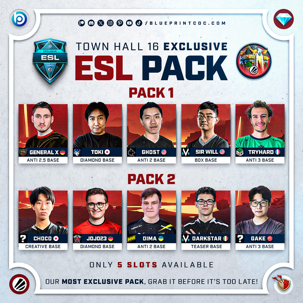 NEW TH16 Exclusive ESL Base Pack at Blueprint CoC